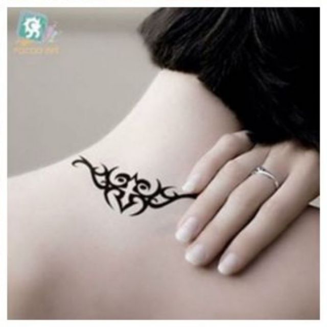 Hình xăm dán tatoo hoa văn D21 . Xăm dán tatoo mini tạm thời, size &lt;10x6cm