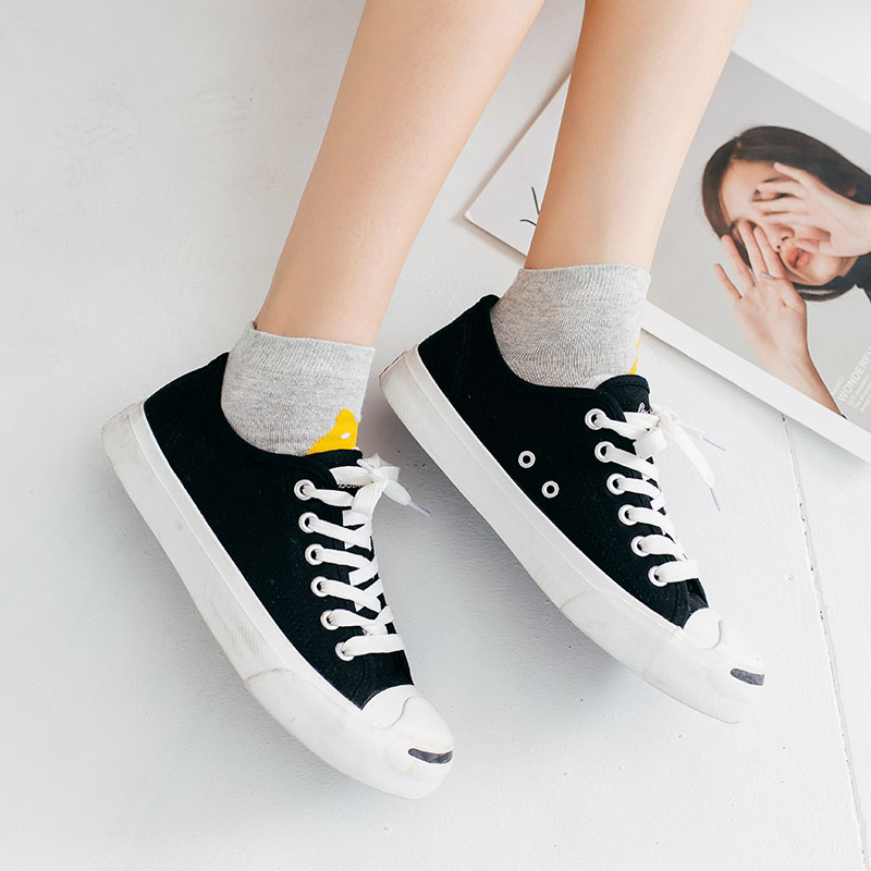 5 Pares Cute Shiba Inu Women Ankle Cotton Socks Japanese Cartoon Dogs Pattern Babae Mga Mag-aaral Kaswal Nakakatawa Masaya Maikling medyas