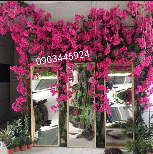 Cành Hoa Giấy cao 1m2 Cao cấp- Hoa giả