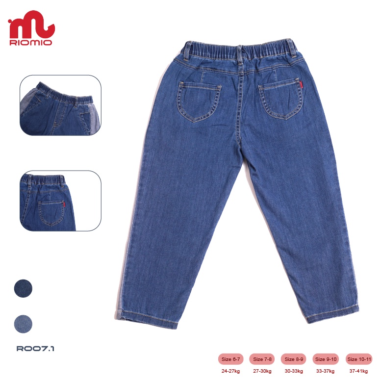 Quần jean bé gái RIOMIO ống suông chất liệu Denim Cotton USA thoải mái - RO007