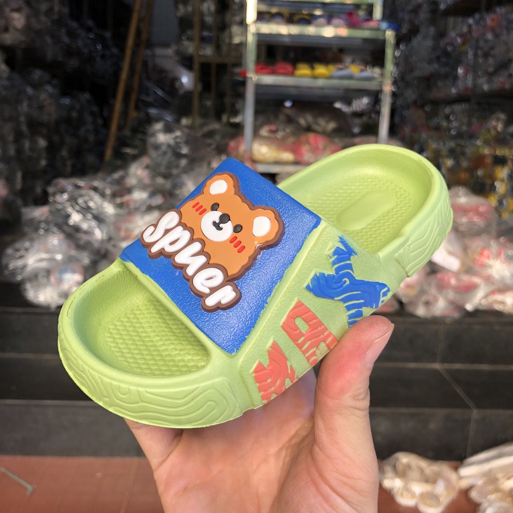 Dép lê bản sục bánh mì con gấu cho bé gái bé trai trẻ em, xốp siêu nhẹ eva 1278