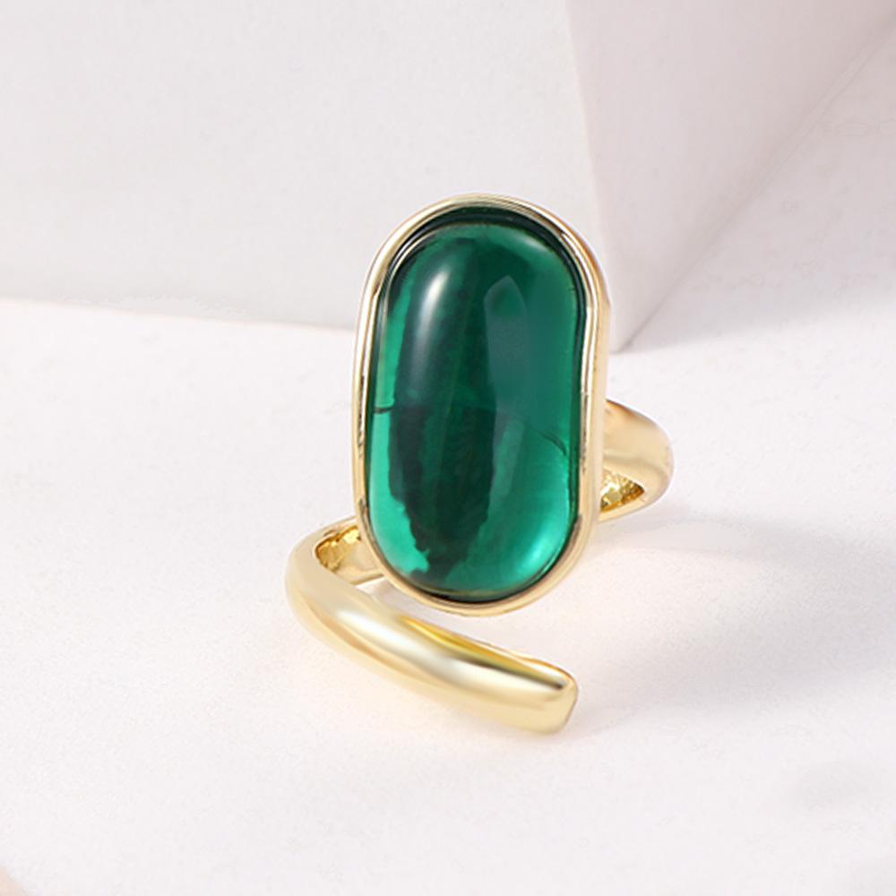 Nhẫn Mở Thiết Kế Tinh Tế Cho Đám Cưới|Vòng Đeo Tay Hình Oval Màu Sắc Xinh Xắn Phong Cách Hàn Quốc