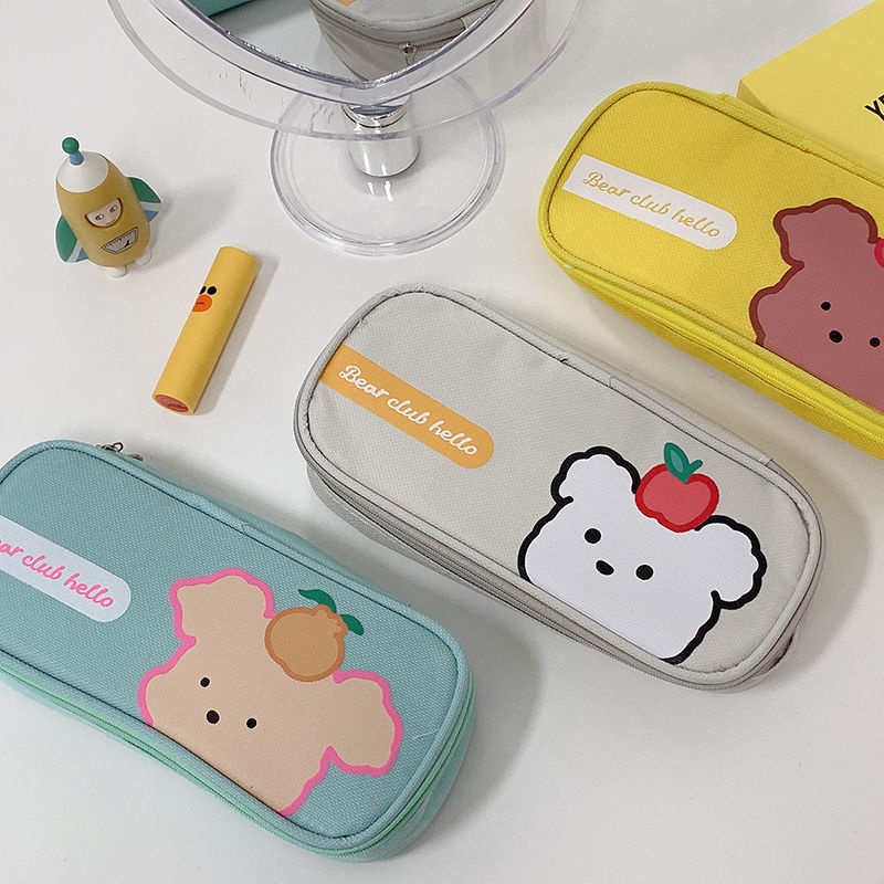 Túi Đựng Bút Bằng Vải Canvas Cỡ Lớn In Hình Động Vật Hoạt Hình Dễ Thương Dành Cho Nữ Sinh | BigBuy360 - bigbuy360.vn