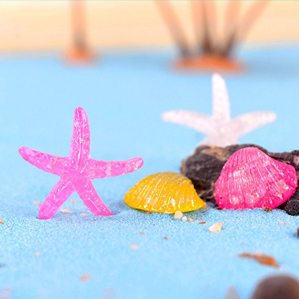 YIYU 1 Mô Hình Ngôi Sao Biển Mini Bằng Nhựa Resin Thủ Công Trang Trí Hồ Cá / Cảnh Quan