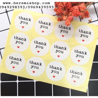 Sticker dán thank you tập 12 tag