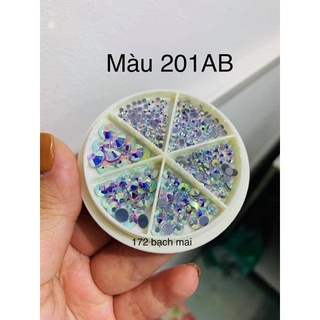 (SALE GIA SOC )  Đá YHB chân lưới  (khay tròn) , design đính móng siêu sáng