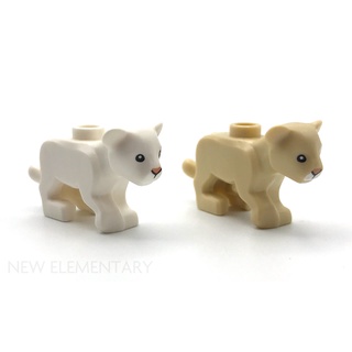 Lego Động vật Sư tử con / Lego 77307pb01, 77307pb02: Lion Baby Cub with Black Eyes