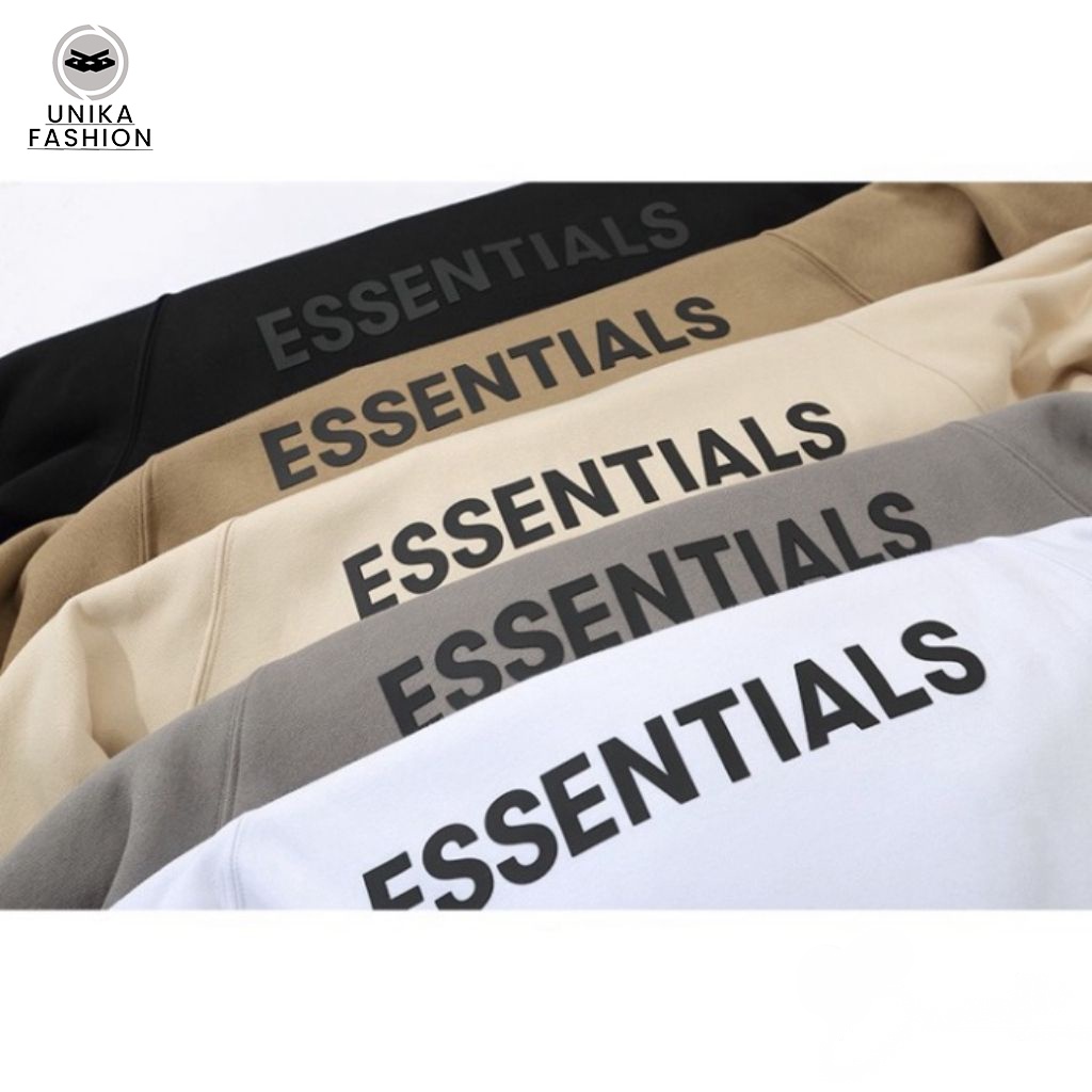 Áo nỉ hoodie Essentials In cao su nổi UNIKA shop , áo nỉ bông unisex nam nữ AN206