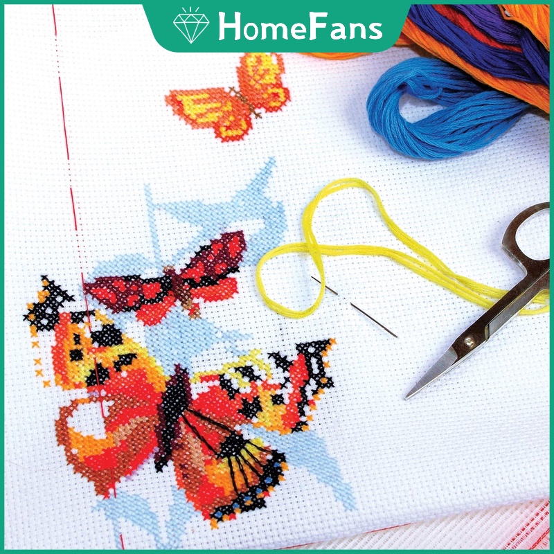 Tấm Vải Cotton Trắng/Be 11ct Kích Thước 30X45CM Dùng Thêu Tranh DIY