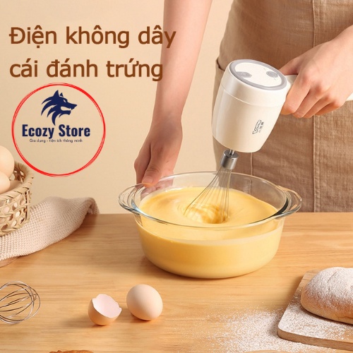 Máy đánh trứng kiêm xay tỏi ớt Ecozy máy trộn bột cầm tay 3 Trong 1 đa năng cao cấp giá rẻ