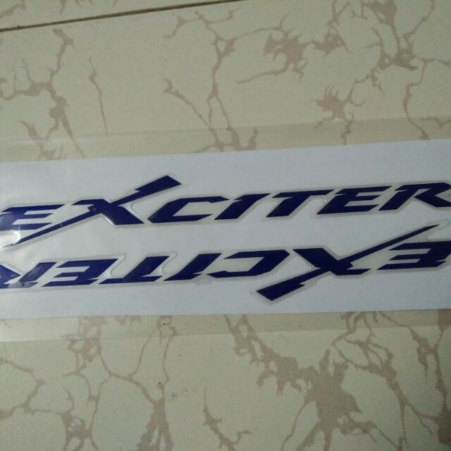 Bộ tem chữ nổi exciter xanh