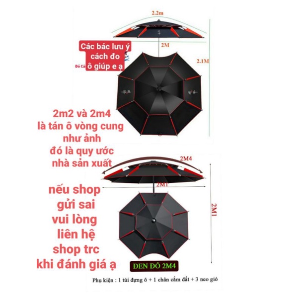 Ô câu cá 2 tầng 2m  2m2 2m4, ô dã ngoại cao cấp