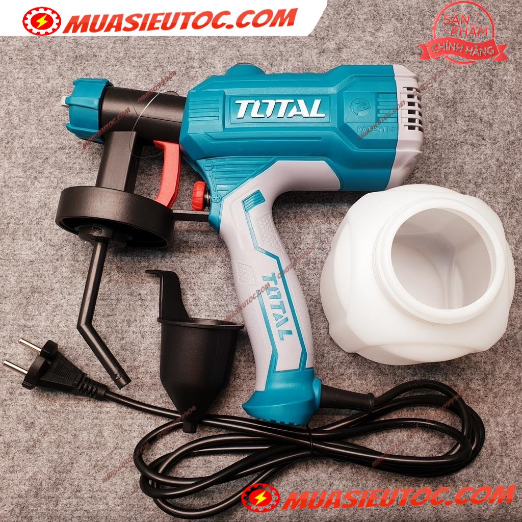 Máy phun sơn dụng cụ súng phun sơn 800ml dùng điện 450W Total TT3506 sơn nước sơn dầu sơn lót với độ nhớt phù hợp