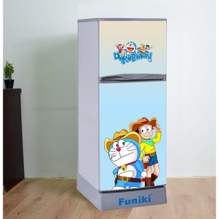 Decal dán Tủ Lạnh Doremon  chất liệu cao cấp