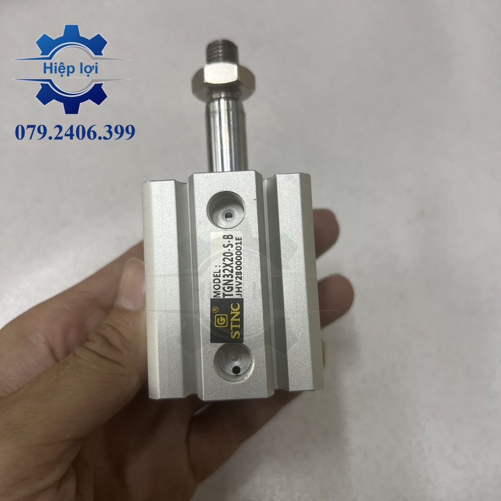 {STNC} Xi lanh khí nén vuông khối TGNS12/16/20/25B ren ngoài - ben hơi