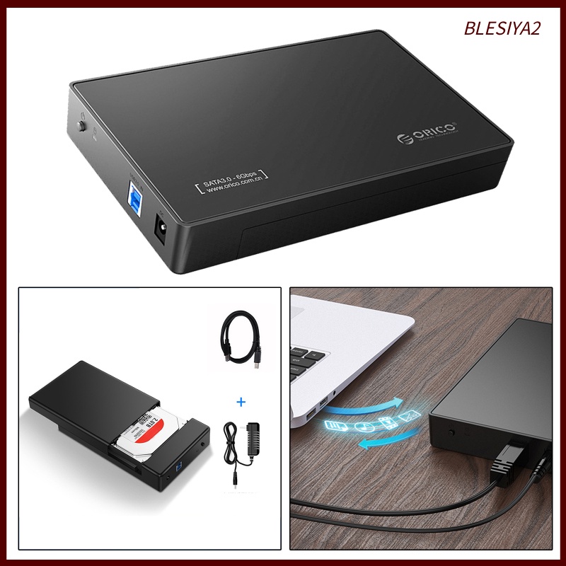 [BLESIYA2] ABS External Hard Drive Enclosure 12V Adapter Support UASP for SATA III SSD