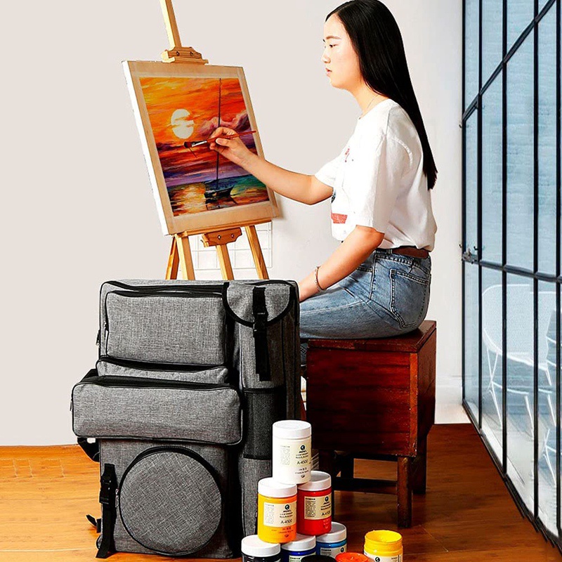 Túi Vải Canvas Đựng Dụng Cụ Vẽ Tranh 4K Chống Thấm Nước Tiện Dụng