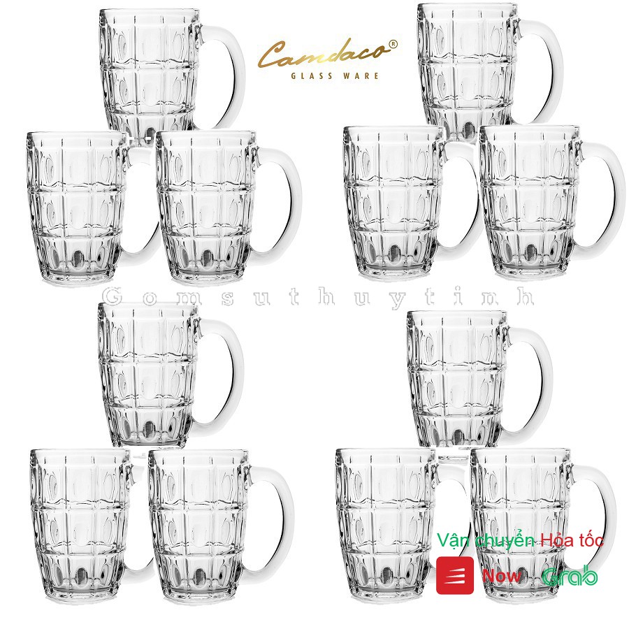 BỘ 6 LY THỦY TINH CÓ QUAI 375ML