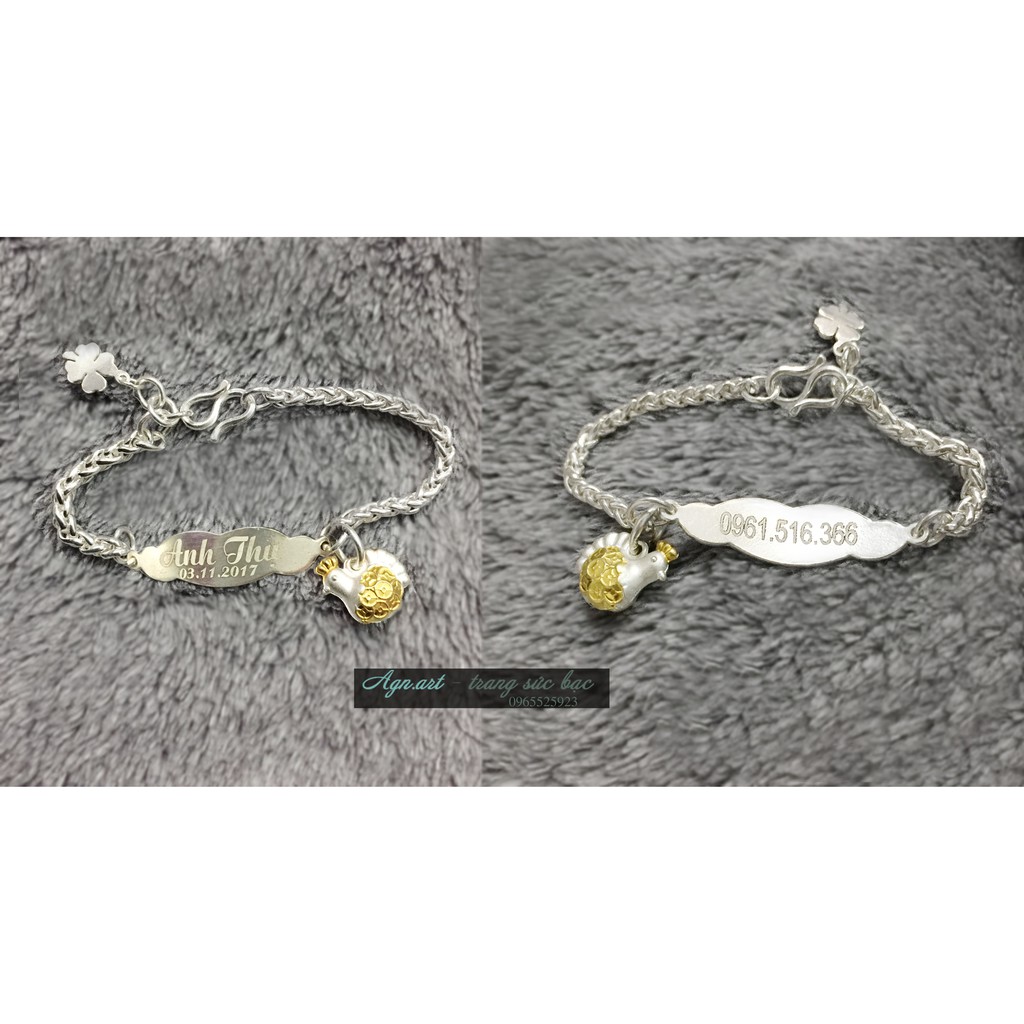 LẮC TAY KHẮC CHỮ- SỐ ĐIỆN THOẠI- CHARM TUỔI