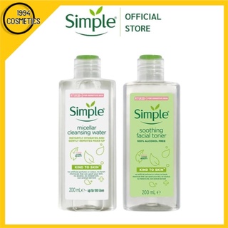 Combo SIMPLE Tẩy trang + Tonner Nước hoa hồng