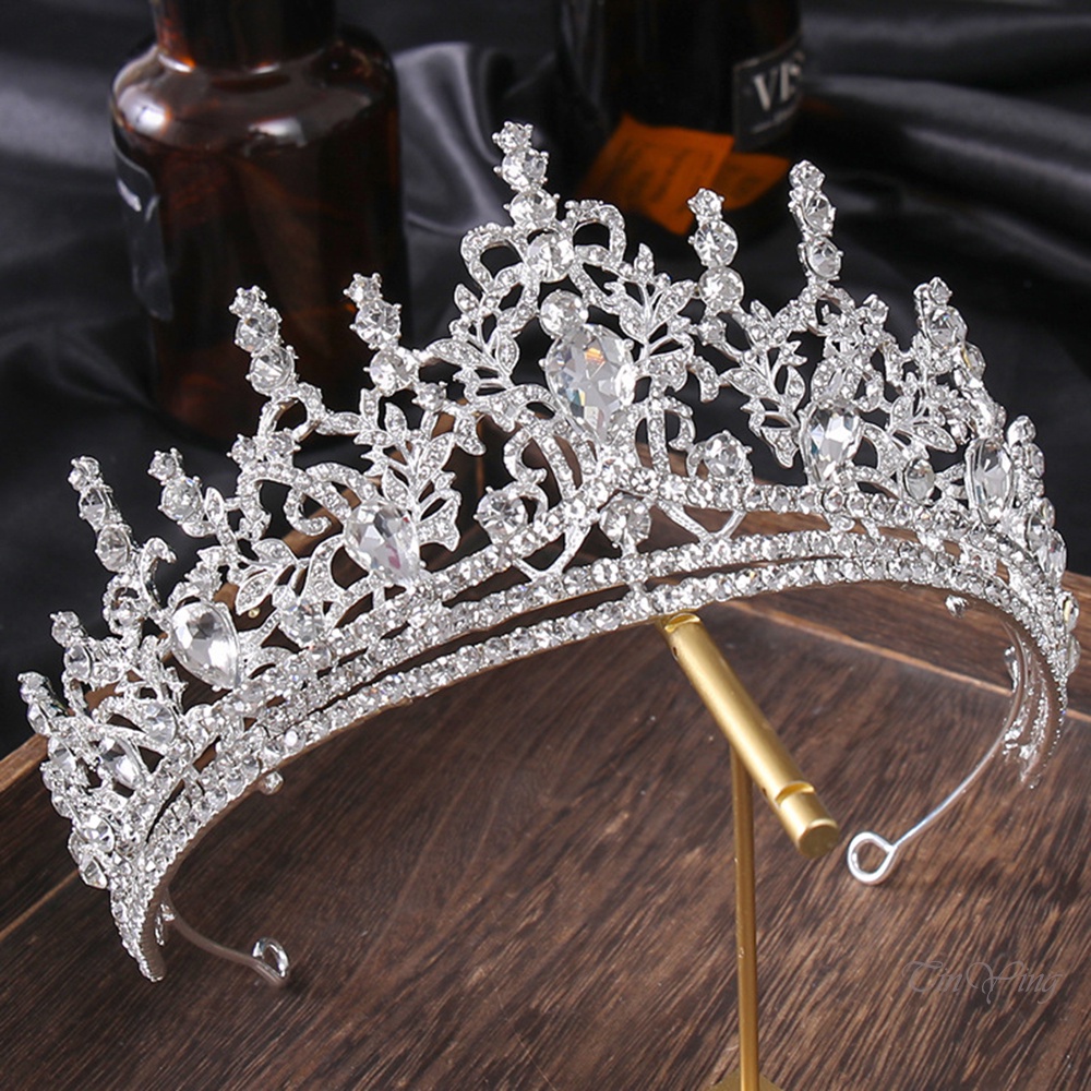 GETNOIVAS Vương miện cài tóc đính ngọc trai sang trọng thời trang cho cô dâu