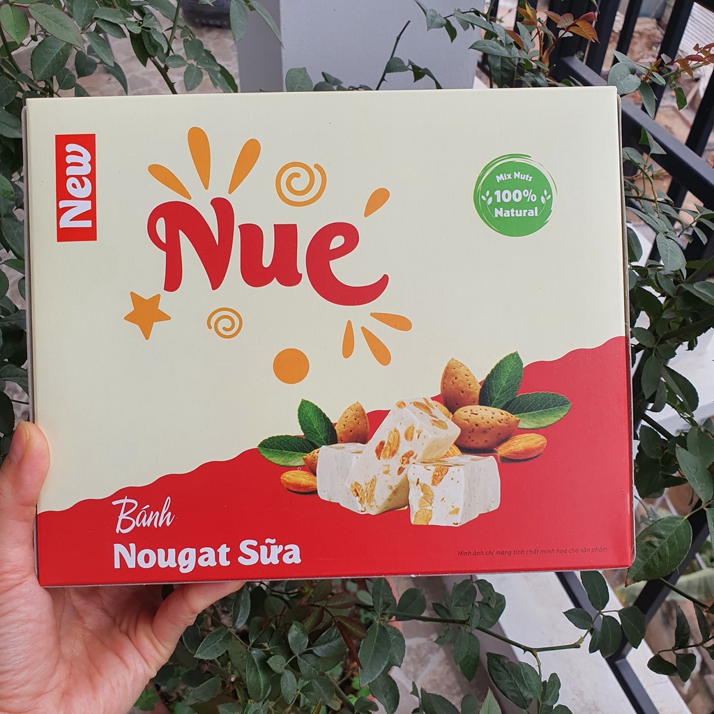 Bánh dinh dưỡng HỘP 210G - Nougat Vị Sữa - Kẹo hạnh phúc - Ăn vặt healthy - Vị ngọt nhẹ tự nhiên mềm dẻo.