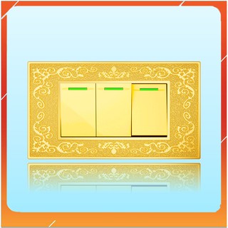 [Hàng Chính Hãng] Công Tắc Điện Ecomlux Mạ Vàng Cao Cấp Gold