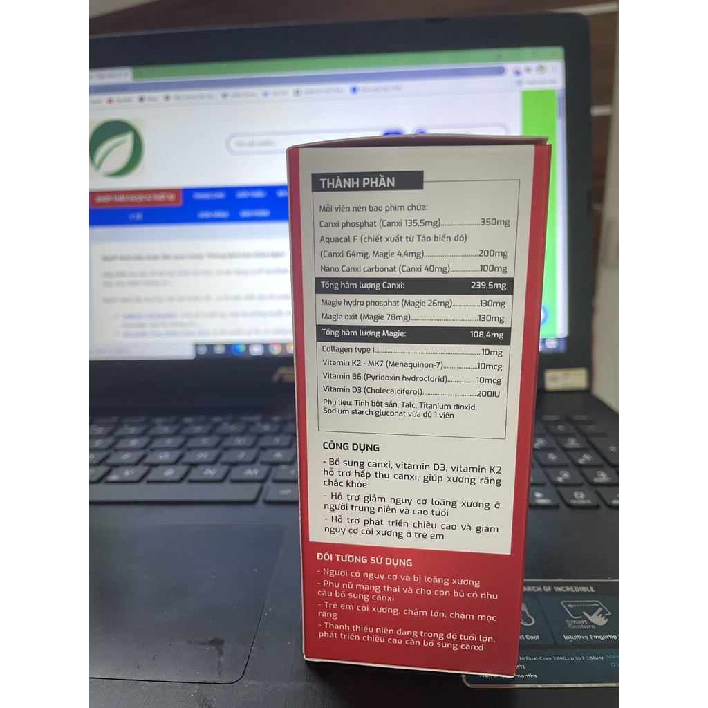 Viên uống Canxi hữu cơ từ tảo biển , Magie- D Calcium MK7 hỗ trợ xương chắc khoẻ