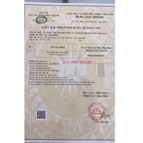 Viên uống giảm cân 12kg Kendai Eat Diet Nhật Bản 75 gói