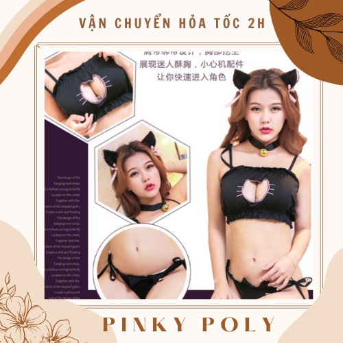 Cosplay mèo cute sexy quyến rũ, set cosplay full phụ kiện PinkyPoly CP15 | BigBuy360 - bigbuy360.vn