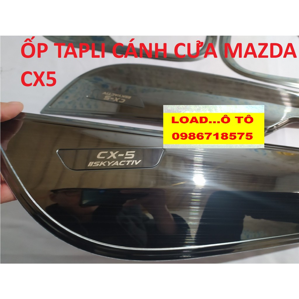 Ốp CHống Xước Tapli Cánh Cửa, Màng Loa Xe Mazda CX5 2022-2018 Chất Liệu Titan Cao Cấp Nhất Thị Trường