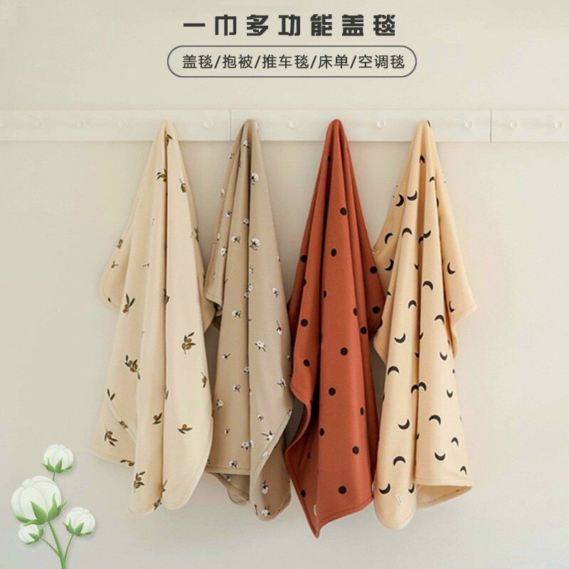 Chăn Cotton Cho Bé Hàn Quốc Thoáng Khí Dành Cho Bé Sơ Sinh