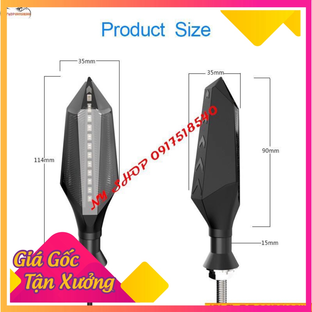 Đèn xi nhan Spirit Beast L17 nháy hiệu ứng AUDI nháy đuổi xương cá kiểu X1R (hàng loại 2) + cục chớp led điện tử  (