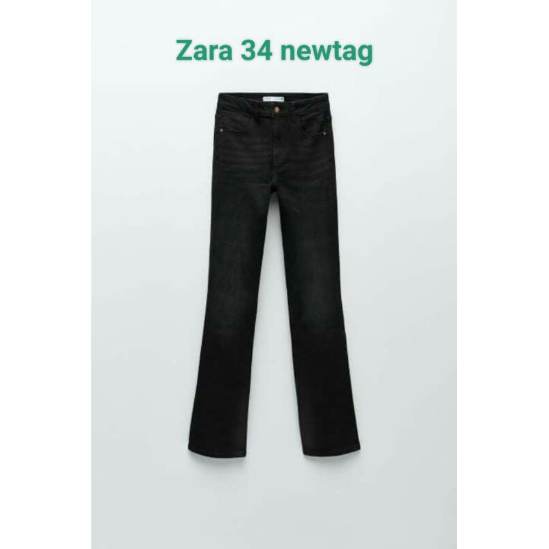 quần jeans loe đen zara size 34 mua sale