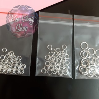 Khoen tròn làm handmade màu bạc 5mm-6mm-9mm