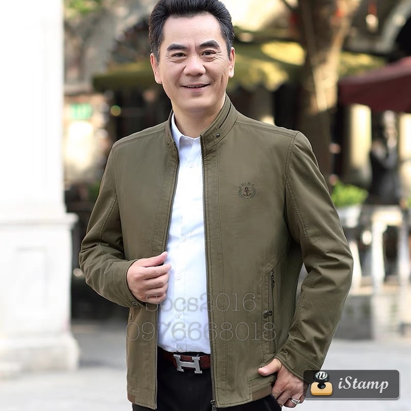 Áo khoác kaki nam lót lông đại hàn cho bố