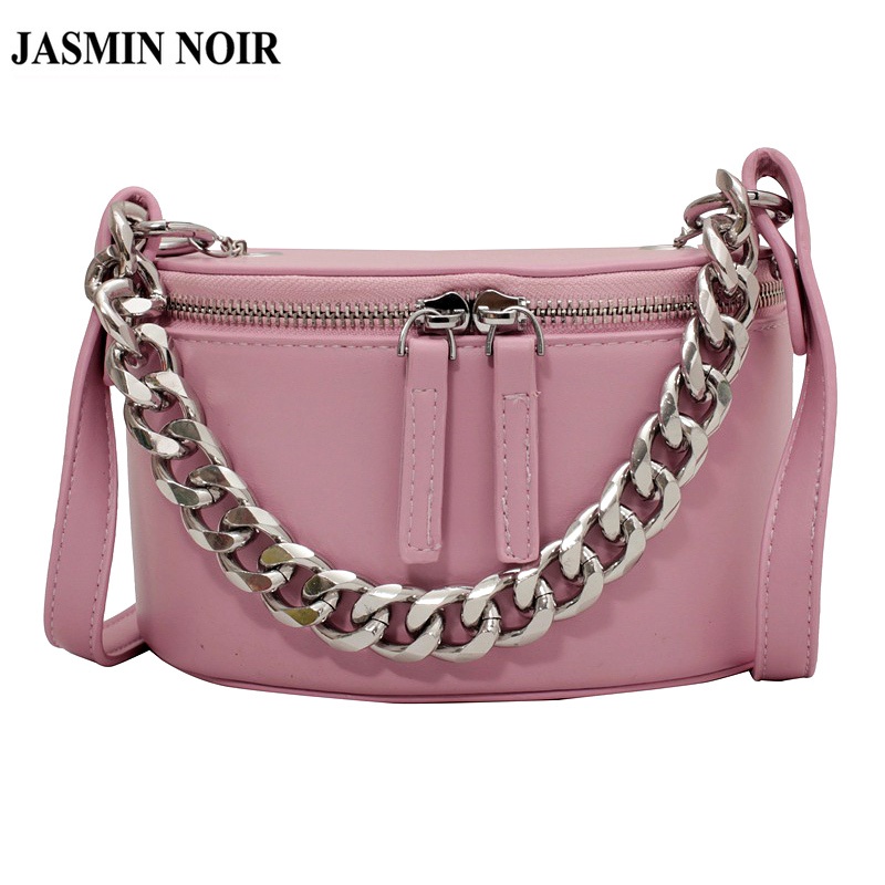 Túi Đeo JASMIN NOIR Chéo Da PU Phối Dây Xích Thời Trang Nữ Cao Cấp