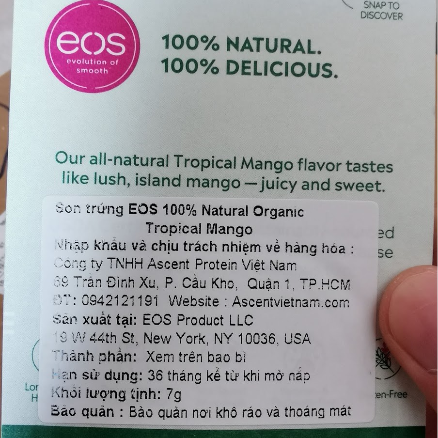 [Mã SRJULY1215 giảm 20K đơn 50K] [NHÀ PHÂN PHỐI] Son EOS dưỡng môi đủ loại - Mẫu mới nguyên hộp, hoá đơn | BigBuy360 - bigbuy360.vn