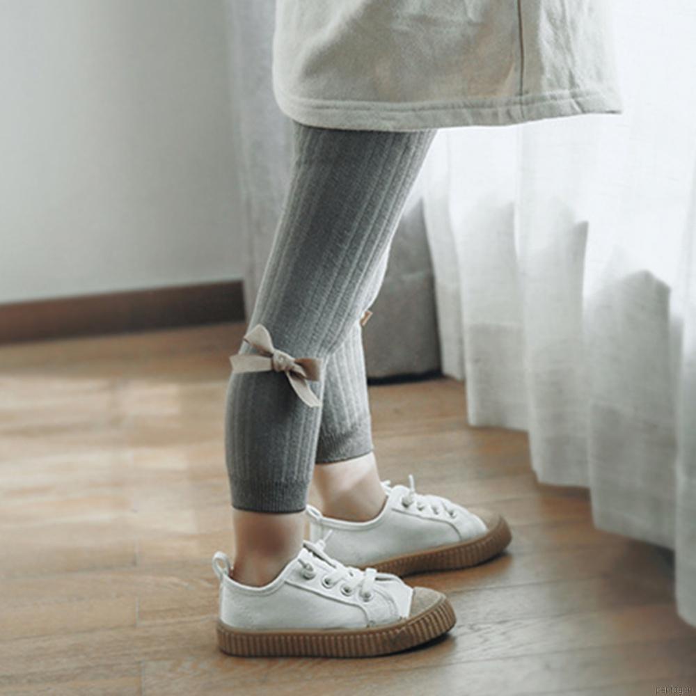 Quần dài giữ ấm màu trơn đơn giản cho bé gái 6 tháng - 6 tuổi