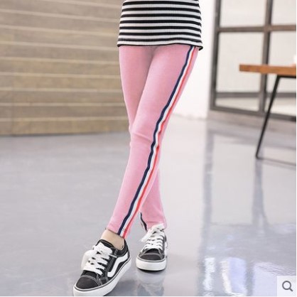 Quần Legging kẻ sọc cho bé gái kiểu dáng xinh xắn Beeshop D20080