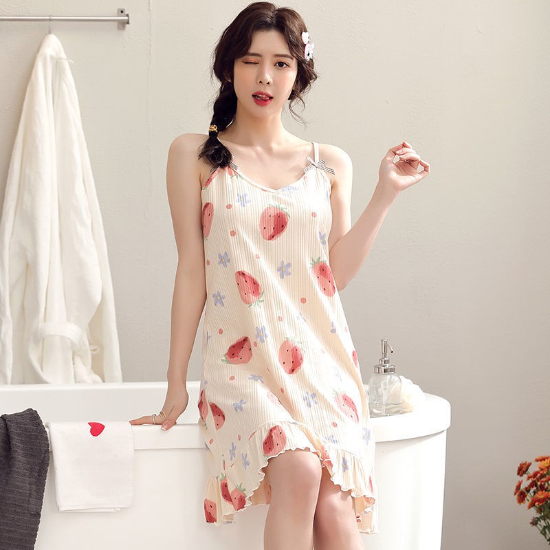 Pyjamas nữ quần áo ngủ bằng chất liệu cotton tinh khiết, dài sơn mài những bộ đồ gợi cảm và quyến rũ có thể mặc b