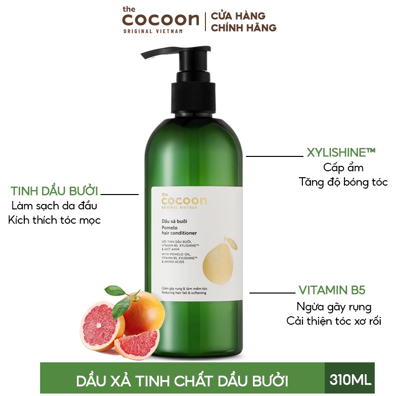 Cocoon Combo Chăm Sóc Tóc Dầu Gội Đầu Bưởi Dầu Xả Và Xịt Tóc Nuôi Dưỡng Tóc Suôn Mượt Giảm Rụng Kích Thích Mọc Tóc Dezy