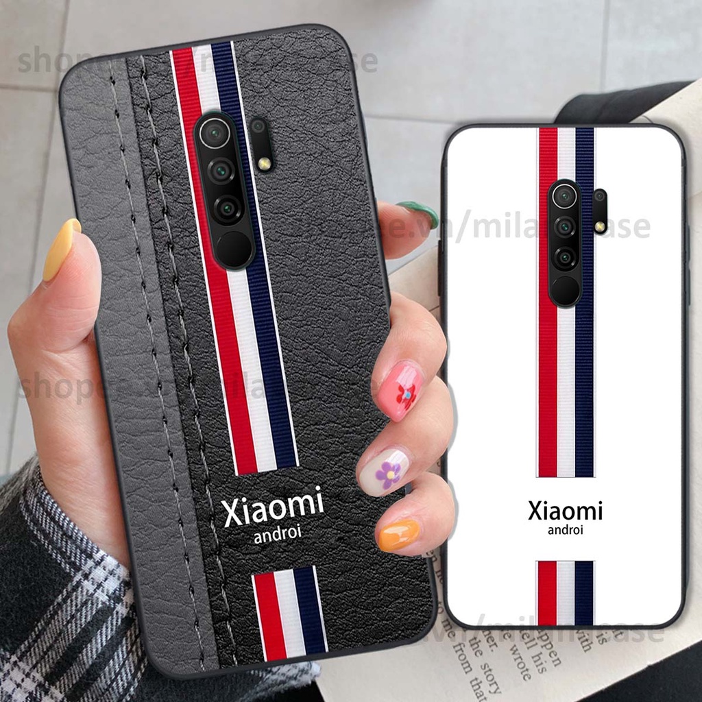 Ốp Xiaomi Redmi 9 in giả da phong cách thể thao, cá tính, thời trang