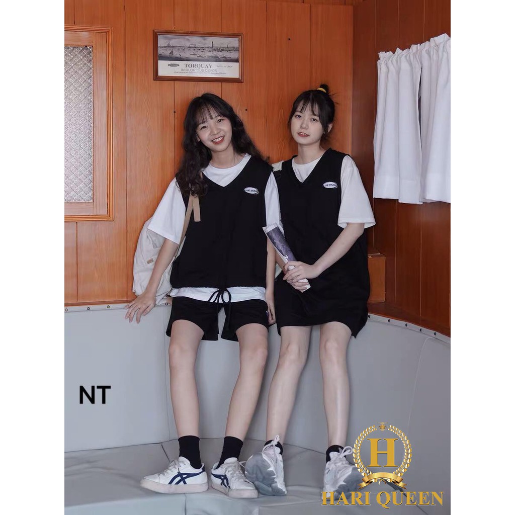 Sét 3 món đôi bạn thân NTA0620, áo kiểu nữ, áo thun nam nữ, quần khaki