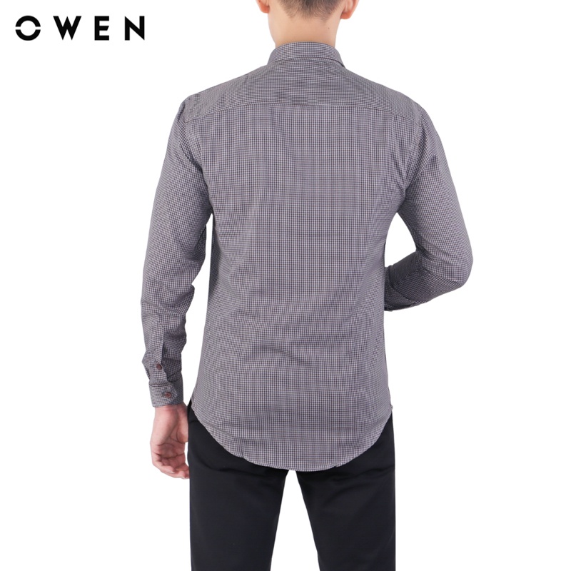Áo sơ mi Dài tay Owen Bamboo Regular Fit màu Nâu - AR61015DT