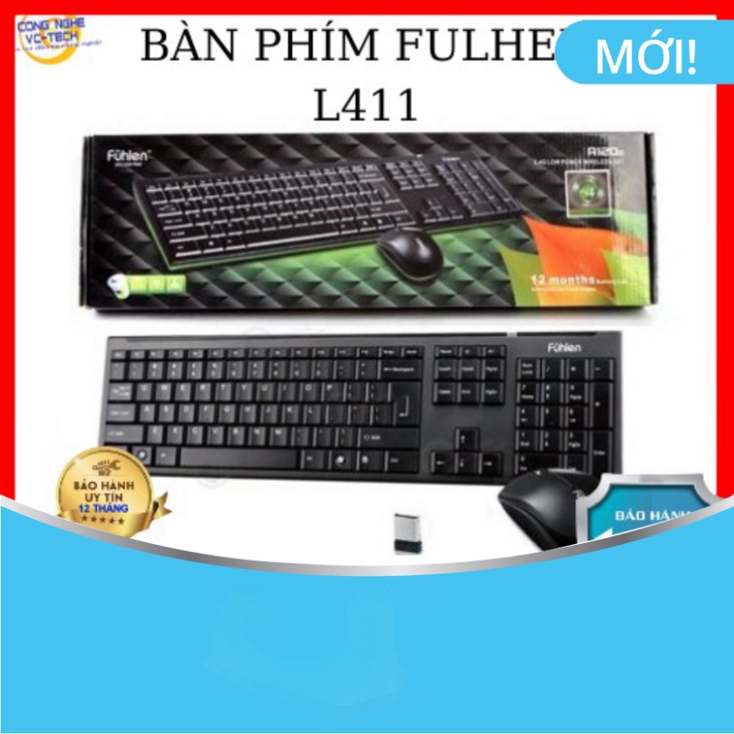 Bàn Phím chuột chơi game FUHLEN L411 - Cổng usb chơi game siêu nhạy- Bàn phím có dâyCHÍNH HÃNG 100%