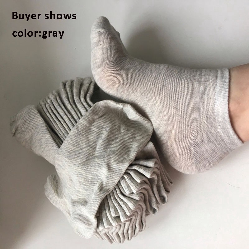 Đôi vớ cotton màu trơn chống trơn cổ ngắn thiết kế mềm mại