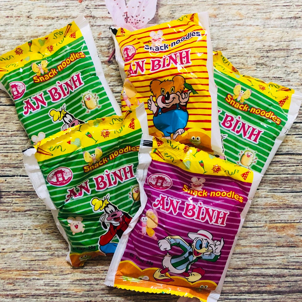 Mì tôm trẻ em ăn vặt tuổi thơ - Mì ăn vặt gói 20g siêu ngon - Ăn vặt NaNa