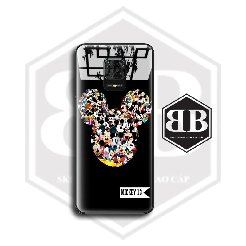 Ốp lưng kính cường lực Xiaomi Redmi Note 10 CC9 Pro / Redmi K20 Mi 9T / Mi CC9 Mi A3 Lite / Note 9 Pro Max chuột mickey | BigBuy360 - bigbuy360.vn