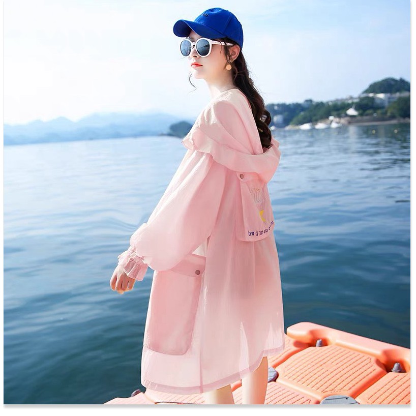 ÁO KHOÁC NỮ  THỜI TRANG THỂ THAO ĐI BIỂN CHỐNG NẮNG SIÊU NHẸ SIÊU MÁT FOM DÀI SÀNH ĐIỆU